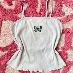 Purple Y2K butterfly tank top size M